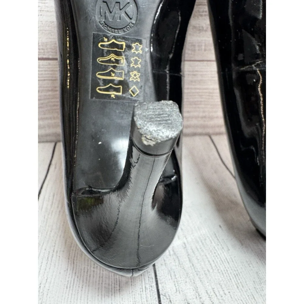 Michael Kors Black Patent Leather Shoes  3.5” Heel Women 7 M Flex Pump